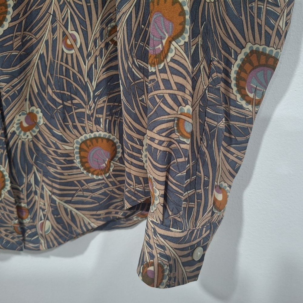 Vintage Patterned Button-Up Shirt